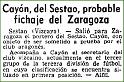 Cayon al Zaragoza. 10-1967
